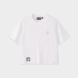FILA 女装FUSION系列女式运动T恤女紧身休闲圆领针织短袖衫