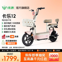 绿源 卡乐12 电动自行车新国标可上牌 买菜带娃上班通勤代步高性价比电动车 到门店选颜色