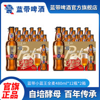 Blue Ribbon 啤酒BlueRibbon小蓝王全麦8度480ml*12瓶*2箱