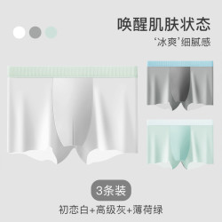Lee 10A抑菌无痕透气中腰舒适冰爽新款男士四角冰丝内裤