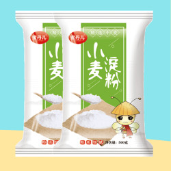 蜜丹儿 澄粉澄面 小麦淀粉 500g/袋 肠粉专用粉 冰皮月饼粉 凉皮