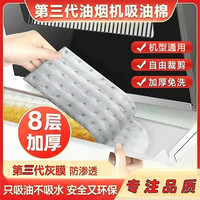 Qifan 旗凡 灰膜加厚吸油棉 家用一次性抽油烟机吸油棉 裁剪侧吸式隔离垫