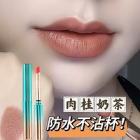 AECE口红不沾杯不掉色丝绒哑光显白持久防水定妆肉桂奶茶色正品