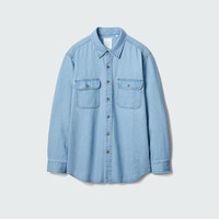 优衣库 牛仔衬衫/水洗产品/长袖优衣库男装女装合作款/衬衣484245