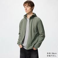优衣库 DRY-EX速干高弹力防紫外线连帽开衫优衣库男女装防晒服487511