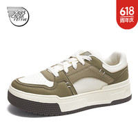 飞跃 Feiyue/飞跃 男鞋小白鞋 棕/米 37码 男士休闲鞋