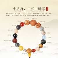 普陀山 十八籽18文玩手串男女朋友款多宝菩提子佛珠手链生日送礼物