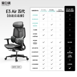 黑白调 E3 人体工学电脑椅