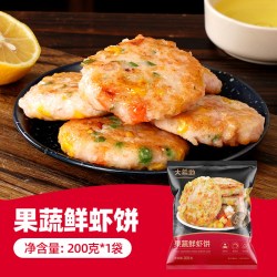 大希地 虾饼儿童海鲜虾饼鱿鱼海鲜饼160g (4个)