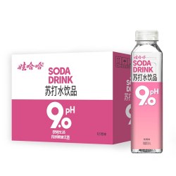 娃哈哈 pH9.0苏打水饮料 500mL*15瓶 玫瑰味柠檬味 整箱装