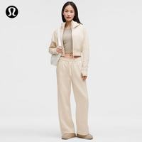 lululemon 丨Scuba 女士中腰阔腿运动裤*亚洲版型 LW5GX9A 杂色浅象牙白