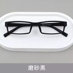 超轻7g窄TR90近视眼镜架磨砂黑框 + 1.61防蓝光镜片