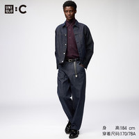 优衣库 廓形长裤/牛仔风常规款男装女装