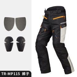 图阿雷格 MJ131 摩托车骑行服套装 XL MP115黑/高亮橘黄/浅灰裤子