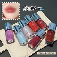 VKVO 小胖墩水啵啵唇蜜纯欲水光碎钻细闪高光镜面保湿唇釉伪素颜护唇蜜