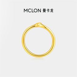 曼卡龙 小绳结黄金戒指 足金 13# 1.13g