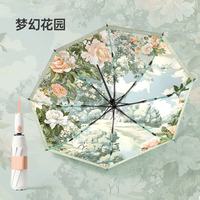 温诗欧 三折郁金香遮阳伞晴雨两用