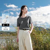 三彩 春夏款基础款圆领T恤短袖大码打底衫