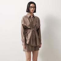 三彩 莱赛尔2026秋季新款衬衫套装宽松衬衣女高品质