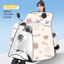 暖程 Farallon 暖程 四季双面斗篷-WDQ 电动车挡风被 加大加宽款 墨尔本熊米白