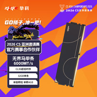 ZHIKE 32GB单条 DDR5 6000 C36 台式机内存条 无界马甲条 单面颗粒