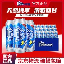 哈尔滨啤酒 冰纯 500ml*18听 整箱