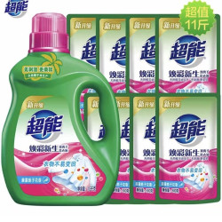 超能 植翠双离子柔顺舒适洗衣液护色增艳手洗机洗棉感柔软高效洁净 5.5kg