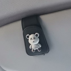 赛朗迪 2022083001 车载眼镜夹 黑色-灰色XX熊
