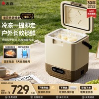 志高 T01-12 车载冰箱 12升 奶咖棕