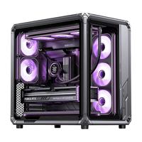 乔思伯 X400PRO 铝合金骨骼框架双透ATX海景房背插机箱