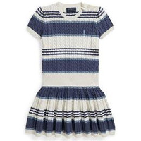 RALPH LAUREN 小童款/大童款 2件套装  ：短袖套头衫+半身裙