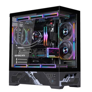 玩嘉 千禧AXT数显版 ATX主板兼容 海景房机箱