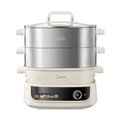 美的 17.6L 电蒸锅电煮锅三层 炖蒸煮一体 可拆卸电火锅