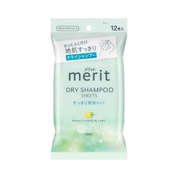 花王 MERIT DAY+干式洗发湿巾 12片*1包