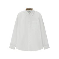 BURBERRY 男士棉质徽标刺绣长袖开衫衬衫 8113135