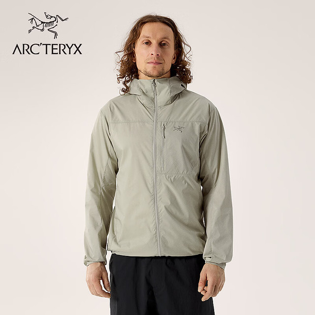 ARC'TERYX SQUAMISH HOODY 男子 风壳®夹克 HABITAT/岩灰绿 M