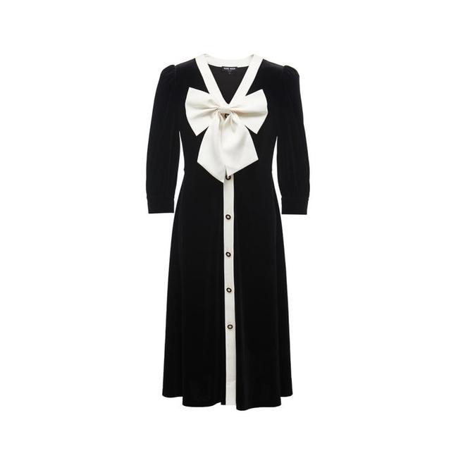 VERO MODA 女士复古丝绒连衣裙