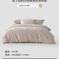 水星家纺 桑蚕丝被 A类抑菌子母被 150cm×210cm 春秋被 喜上眉梢