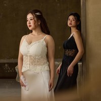 EMMA ROSE EMMAROSE大码内搭蕾丝后背扣吊带背心女带胸垫薄款大胸显小文胸