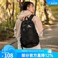 骆驼 户外双肩包徒步旅行运动登山包书包大容量轻便背包 纯黑，A9W3C3135A
