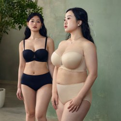 EMMA ROSE EMMAROSE大胸显小春夏薄款无肩带内衣女防滑抹胸聚拢上托隐形文胸