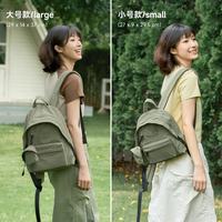 Lee 双肩包女户外小背包轻便帽檐包大学生书包登山包 甘草绿（小号）