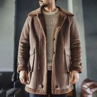 百亿补贴：马登 男款复古派克大衣 仿羊羔毛加厚外套