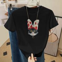 丝柏舍 夏装新女士时尚短款简约休闲套头上衣有大码