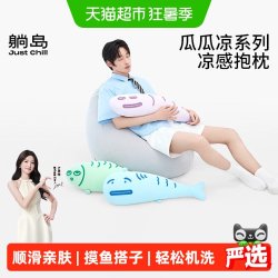 躺岛 鲤鱼抱枕 夏季冰丝可拆洗腰枕 奔波儿灞