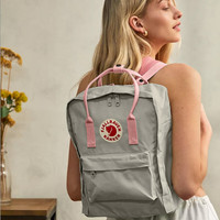 北极狐 OUTDOOR KankenFamily Kanken Classic系列 中性双肩包 23510-021-312 雾灰/粉色 16L