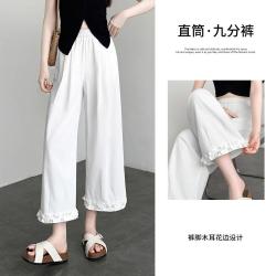 班尼路 木耳花边直筒裤