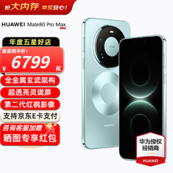 华为 Mate 80 Pro Max 手机 16GB+512GB 极光青