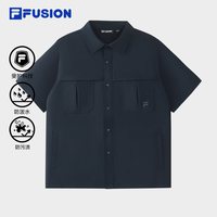 FILA FUSION斐乐潮牌男子梭织上衣2026夏季新款休闲宽松短袖衬衫