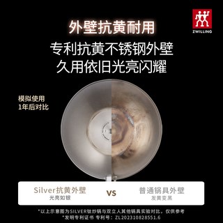 双立人 Silver银光钛 无涂层不粘 32cm 炒锅